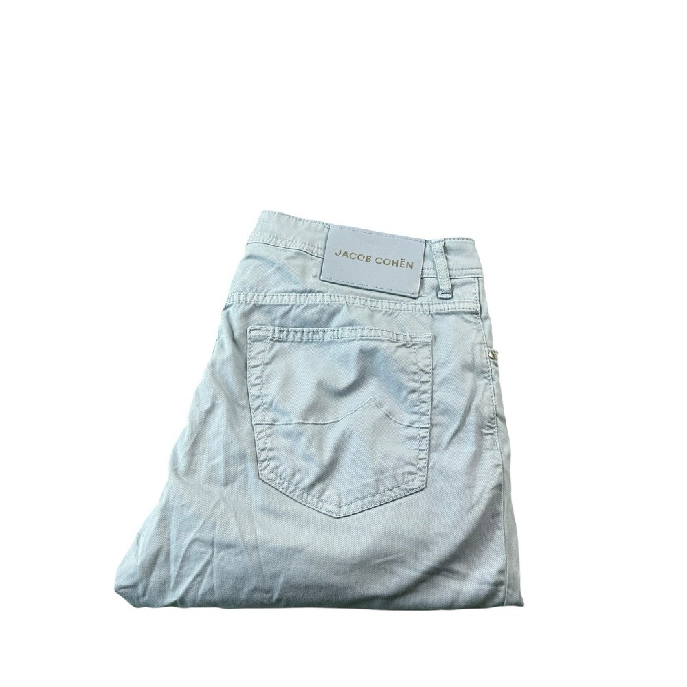 Jacob Cohen‎ Light Blue Vintage Washed Men's Button Fly Jean Chino Pant 38x28